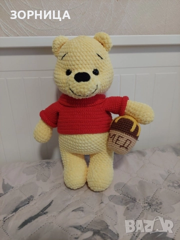 Плетена играчка мечо Пух , снимка 2 - Плюшени играчки - 51435630