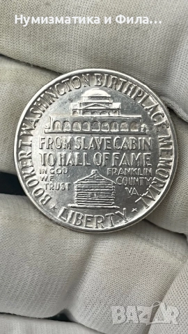 Сребърна монета САЩ 1/2 долар 1946-1951 година, снимка 2 - Нумизматика и бонистика - 52703828