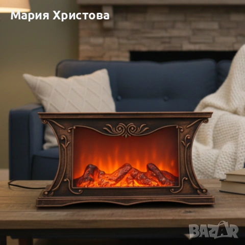 Декоративна LED камина с реалистичен ефект на пламък и жарава, снимка 3 - Лед осветление - 53076937