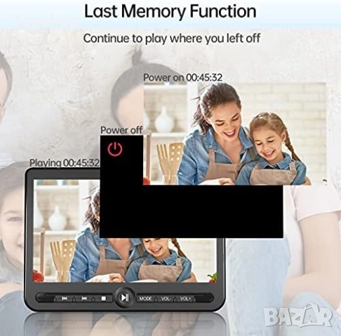 Нова Arafuna 10,5-инчов DVD плейър за кола с два независими екрана, преносим акумулаторен екран ..., снимка 5 - Аксесоари и консумативи - 52095327