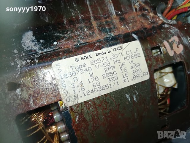 ZANUSSI-MADE IN ITALY-МОТОР ЗА ПЕРАЛНЯ 0611221458, снимка 3 - Перални - 38578403