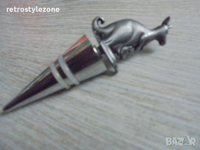 № 8484 Метална тапа за бутилка с фигура кенгуро – декоративна  , снимка 4 - Други ценни предмети - 47646485