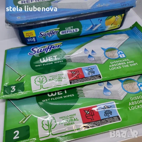 НОВИ Оригинални комплекти и кърпи за под Swiffer Sweeper по избор, снимка 6 - Мопове, кофи, четки и метли - 55952825