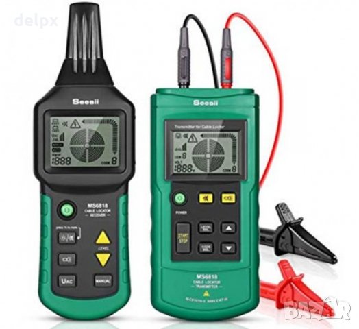 Тестер/тракер MS6818 за електрически кабели с предавател и приемник