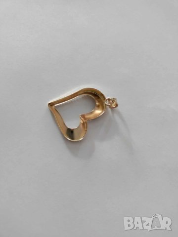 нова златна висулка голямо сърце 52140, снимка 2 - Колиета, медальони, синджири - 42441000