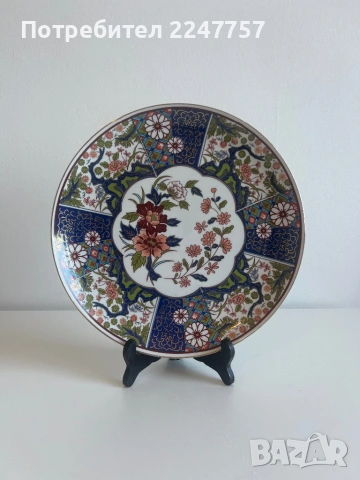 Японско плато порцелан 31 см, снимка 5 - Антикварни и старинни предмети - 54005856