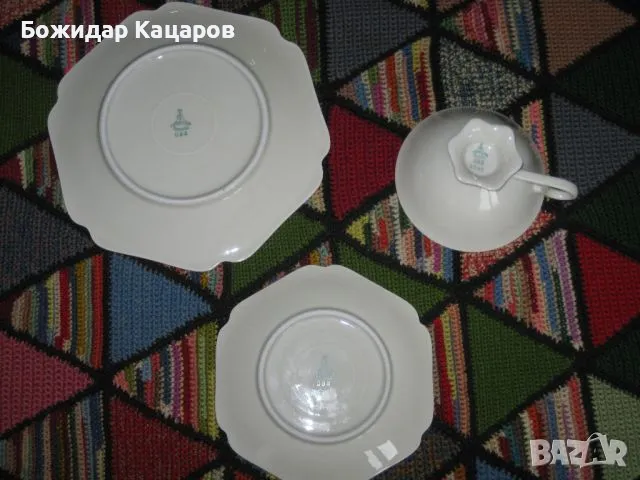 Перфектен троен сет от стар баварски порцелан.Цена 23 лв. Пращам по Еконт., снимка 6 - Сервизи - 49573500