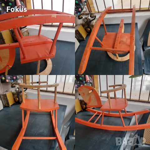 Старо голямо детско дървено конче играчка люлка Соц., снимка 7 - Антикварни и старинни предмети - 53287443