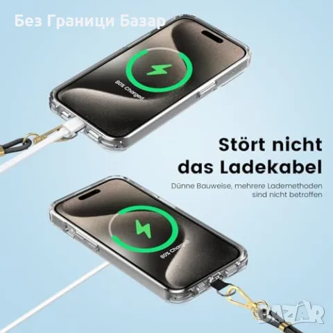 Нова Универсална каишка за телефон смартфон с карабинер и 2 патча, снимка 3 - Селфи стикове, аксесоари - 47274352