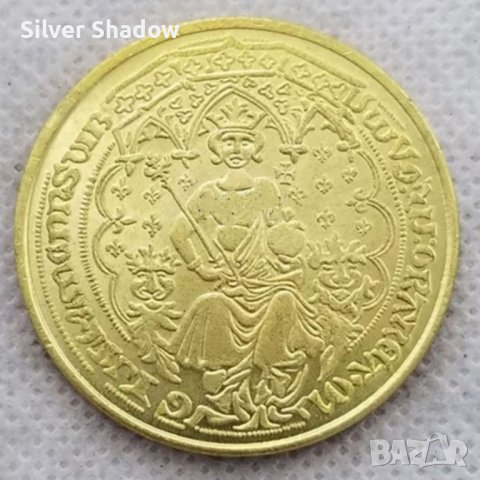 Монета Англия 1 Флорин 1344 г Крал Едуард III - РЕПЛИКА, снимка 1 - Нумизматика и бонистика - 39192029