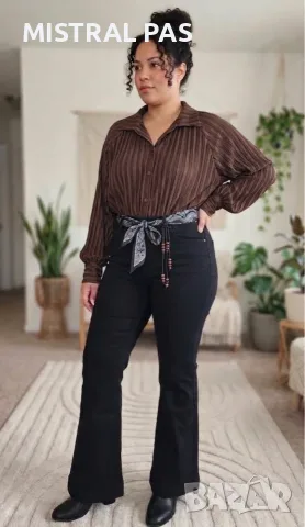 Дамски ризи сатен plus size , снимка 2 - Ризи - 56533299