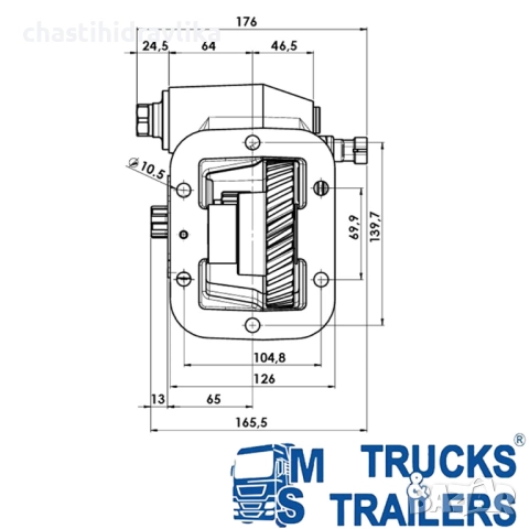 PTO Включвател OMFB за скоростна кутия ZF 6S380 / 6S400 / 6S420 00107000138, снимка 3 - Части - 52128172