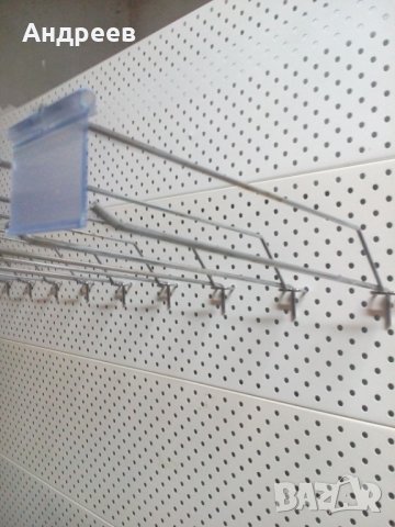 Хромирана кука с етикетодържател 30см, снимка 2 - Оборудване за магазин - 30045975