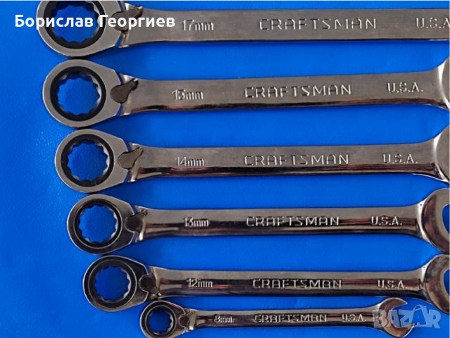 Комплект комбинирани ключове craftsman usa, снимка 3 - Ключове - 38996201