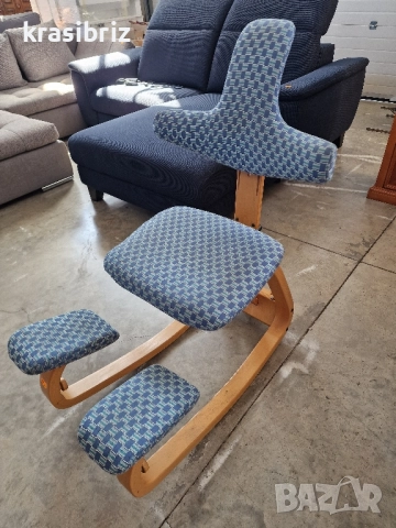 Регулируем Ергономичен Стол за коленичене с облегалка-внос от Германия!, снимка 3 - Столове - 51794400