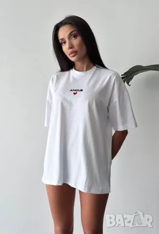 Дамска дълга тениска два цвята , снимка 4 - Тениски - 49763597