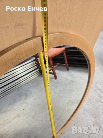 Кръгло огледало с дървена рамка 86см.., снимка 4 - Декорация за дома - 52425628