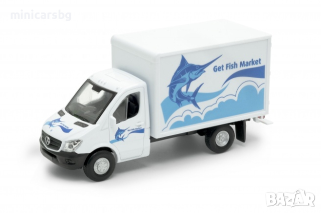 1:34 Метални колички: Mercedes-Benz Sprinter Cargo Box - Welly