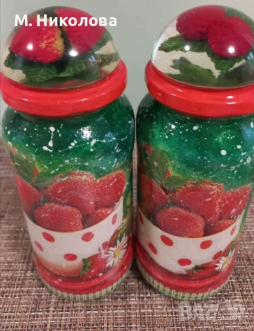 Ръчно Декорирани бурканчета с  декупаж, снимка 3 - Други - 50583905
