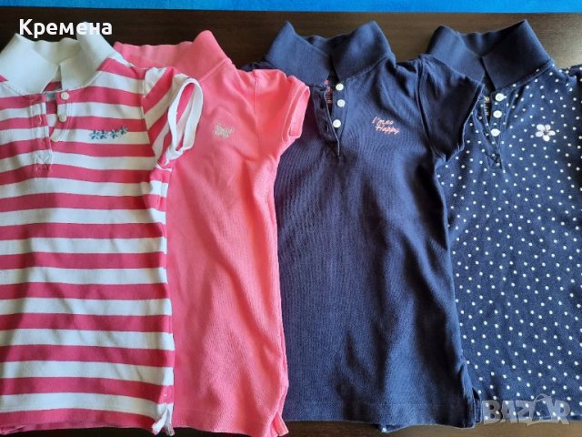 детска блузка за момиче, тип "лакосте", 110/116, 4броя-14лв, снимка 1 - Детски тениски и потници - 36789025