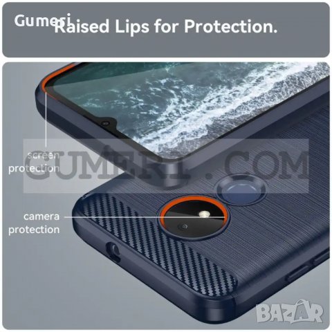 Nokia C21 - Противоударен  Гръб Карбон , снимка 6 - Калъфи, кейсове - 39443768