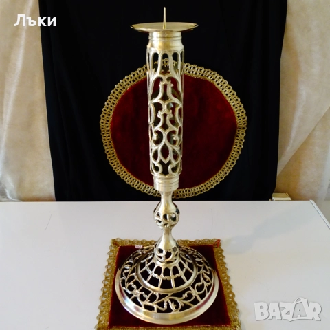 Бронзов свещник Torquato Tamagnini,44 см.,маркиран. , снимка 13 - Антикварни и старинни предмети - 51800328