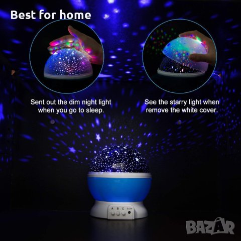 Лампа прожекция - Dream Rotating Projection Lamp, снимка 2 - Настолни лампи - 44200081