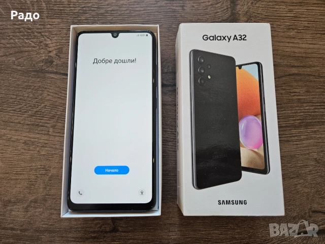 Samsung Galaxy A32 128GB SM-A325F/DS Dual-SIM Black GSM телефон смартфон зарядно micro SD кейс