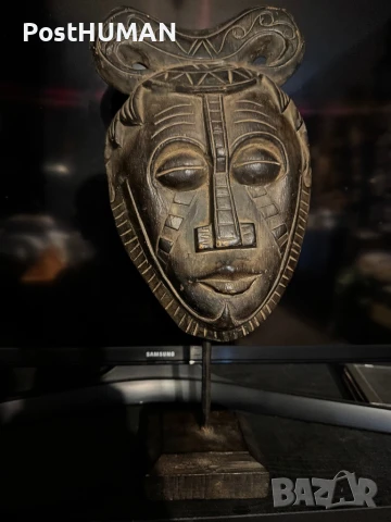 Африканска маска Бауле, снимка 7 - Антикварни и старинни предмети - 51072100