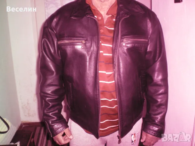 Мъжко кожено яке естествена кожа до 30.10.2025