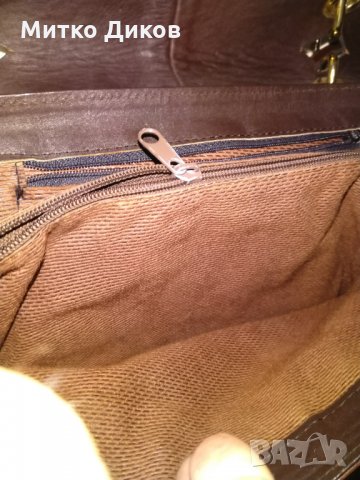 Чанта женска бордо естествена кожа Лема Италия 325х255х90мм, снимка 11 - Чанти - 29919019