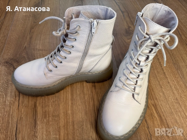 Кожени кубинки Steve Madden Skylar, снимка 7 - Дамски боти - 52955185