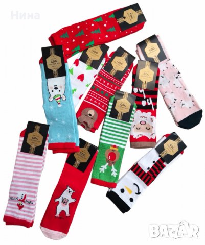 Коледни чорапи , снимка 2 - Чорапи - 38678955