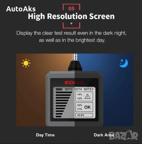 Тестер за спирачна течност на автомобил BF100 / Дигитален тестер BF200, снимка 8 - Аксесоари и консумативи - 53875249