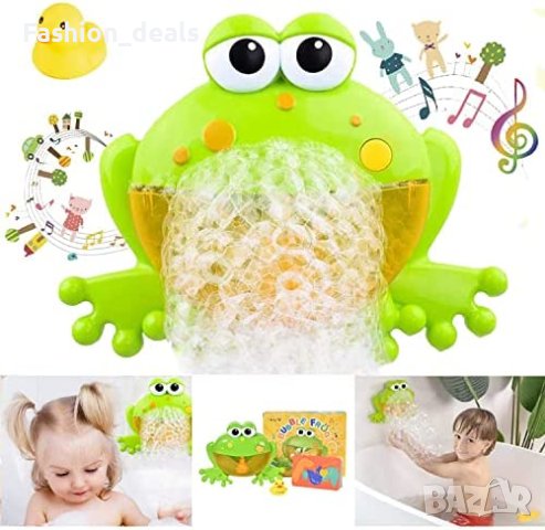 Нова Детска машина за балончета баня деца играчка музика пяна жаба