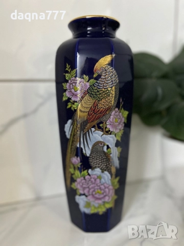 Винтидж японска порцеланова ваза, снимка 4 - Вази - 52894619