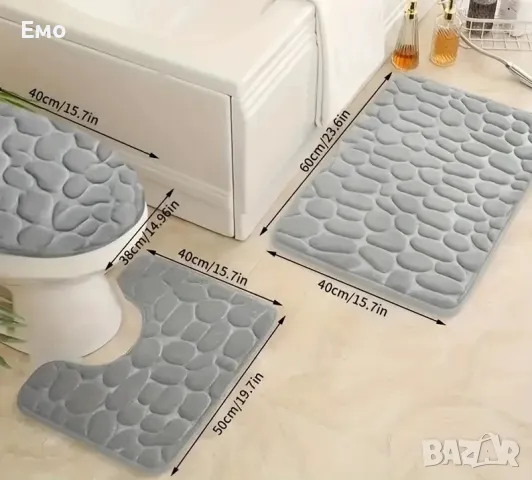 Сет от 3 части паметна пяна за баня, снимка 2 - Други стоки за дома - 48546378