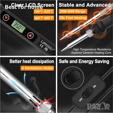 Комплект за запояване 13 в 1 LJPXHHU, снимка 2 - Поялници и запояване - 49920300
