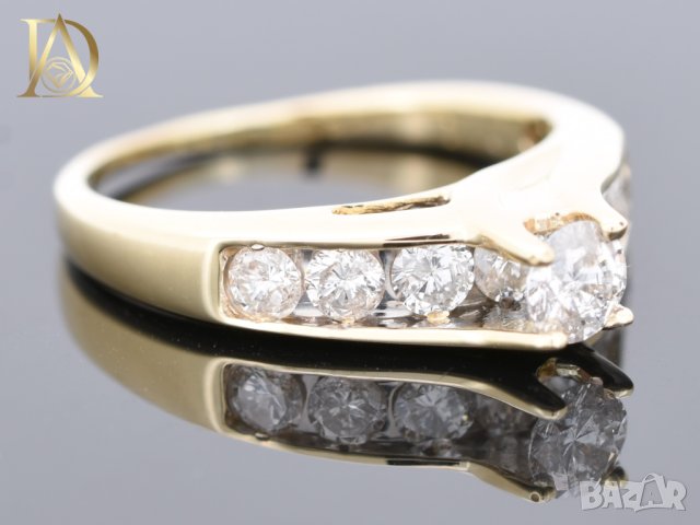 Нов Златен Пръстен с 0.93кт Естествени Диаманти, снимка 5 - Пръстени - 42864116