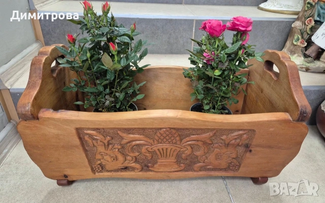 Сандъче за цветя, масив, дърворезба , снимка 4 - Декорация за дома - 53956064