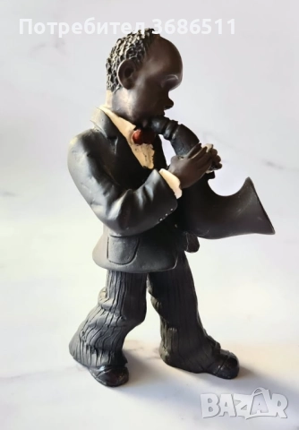 Фигурка на джаз музикант, снимка 2 - Статуетки - 52937577