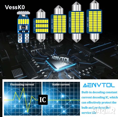 VW Golf 7 LED осветление за купето, снимка 4 - Аксесоари и консумативи - 40601516