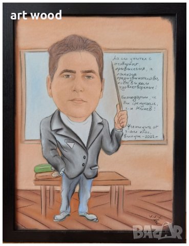 Ръчно рисувана карикатура - шарж по снимка за учител/ка, снимка 10 - Други услуги - 33110728