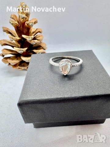 Сребърен пръстен с лунен камък , снимка 9 - Пръстени - 53127654