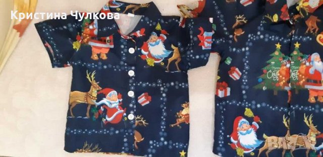 Еднакви коледни дрешки , снимка 10 - Детски ризи - 31177393
