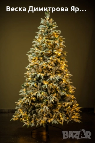 Коледна елха с вградени лампички по връхчетата, снимка 4 - Декорация за дома - 52658734