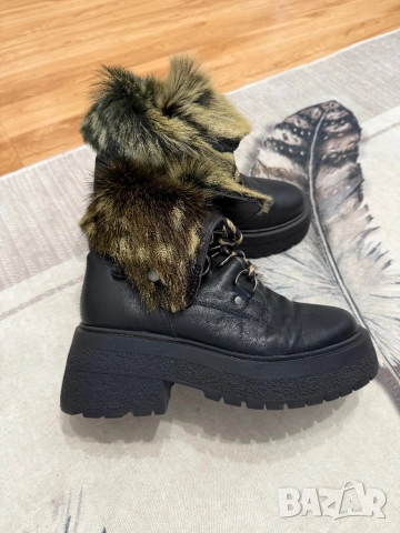 Gabina боти от естествена кожа и естествен косъм, снимка 2 - Дамски боти - 52827167