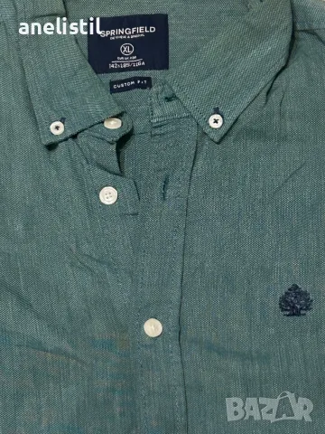 🌿 Мъжка риза SPRINGFIELD – XL / Custom Fit, снимка 2 - Ризи - 55772913