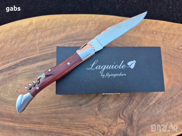 Сгъваем джобен нож Laguiole by Flyingcolore с тирбушон, снимка 2 - Ножове - 53135520
