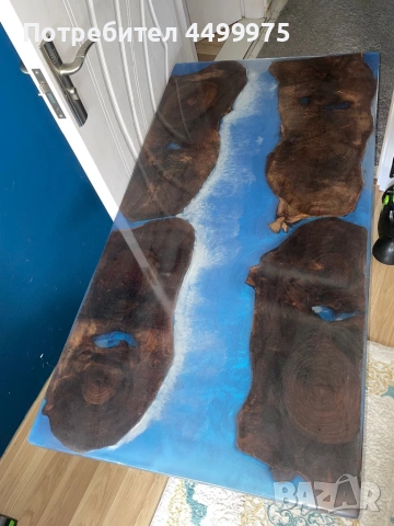 Холна маса от естественно орехово дърво, снимка 4 - Маси - 54256868